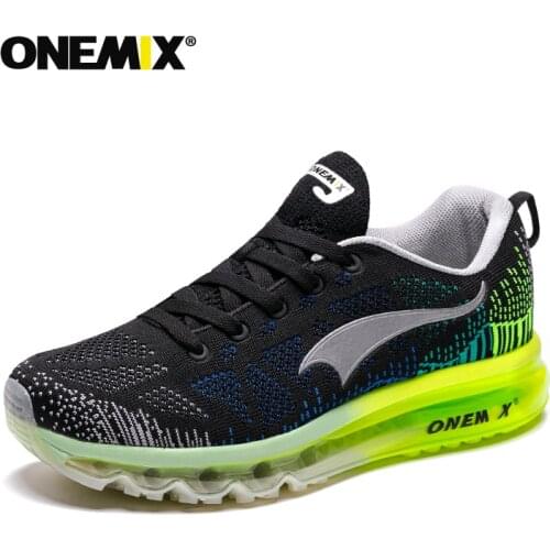 ONEMIX Running Shoes Summer Men Sneakers Breathable Mesh Outdoor Air Cushion Colorful Reflective Athletic Shoes Jogging Shoes