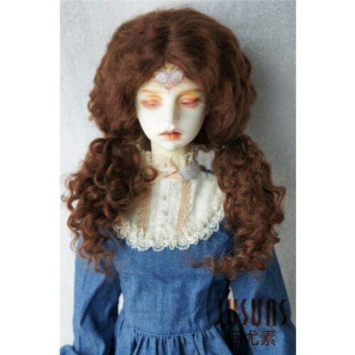 JD139 1/3 SD Mohair BJD Wig Long Mid parting curly Doll wig 8-9inch inch doll accessories