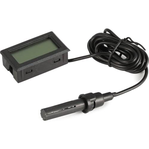 Mini Electronics Thermometer Hygrometer Temperature Humidity Meter Detector Tester with Line 1.5m Probe for Aquarium Household