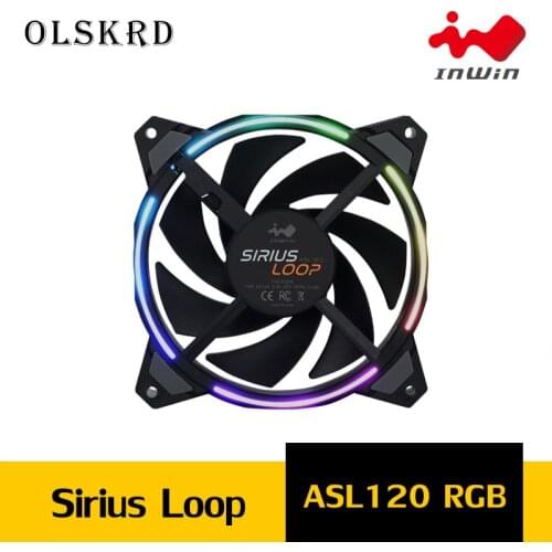 Olskrd Sirius Loop ASL120 120mm Cooler Fan Double Aura RGB PC Fan InWin PWM design Cooling Fan For Computer Silent Gaming Case