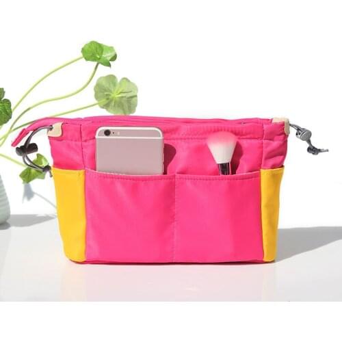 Organizer Insert Bag Women Nylon Travel Insert Organizer Handbag Liner Lady Makeup Cosmetic Bag Cheap Women Tote