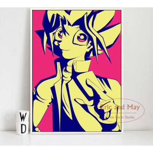 Simple Japanese Anime Comics YU-GI-OH People Canvas Painting Art Print Image Poster Wall Childrens Bedroom Decor