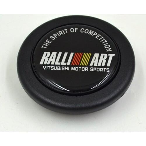 Black Ralliart Racing Steering Wheel Horn Button Steering Wheel Speaker Control Cover For Mitsubishi