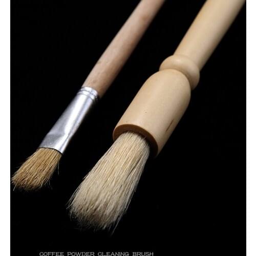 Wooden handle coffee machine brush grinder cleaning brush coffee powder cleaning small brush coffeeware