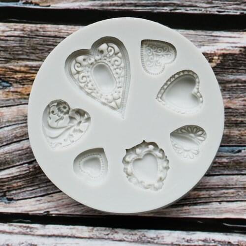 Love Gem Diamonds Chocolate Molds Wedding Cake Decorating Tools DIY Heart Shape Baking Candy Clay Fondant Silicone Mold