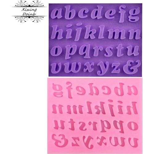 Lowercase letter silicone mold soft candy mold cake decorating tool Chocolate Mold kitchen baking mold