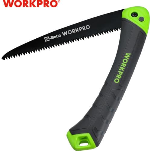 WORKPRO Folding punching Saw With 7 Inch Blade For Wood Branches Cutting Tree Trimming Bamboo Pruning Bone Sawing