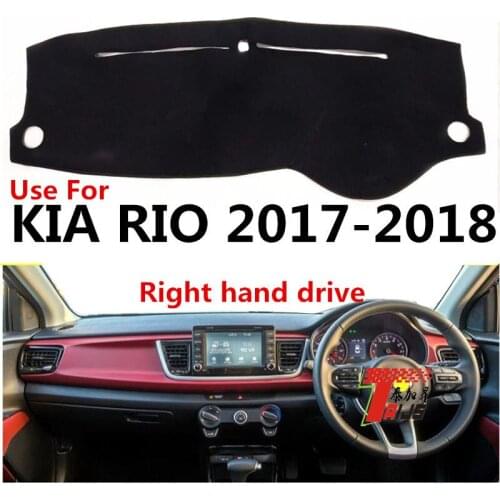 Taijs Right Hand Drive High Level Good Quality Polyester Fibre Model Car Dashboard Cover Dashmat for KIA RIO 2017 2018 2019 2020