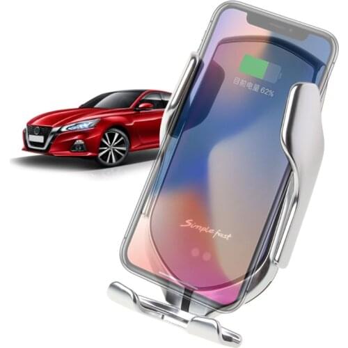 Smart Automatic R1 Infrared Sensor Car Wireless Charger Holder Clamping Mount for iPhone Galaxy Samsung Mobile Phone Bracket