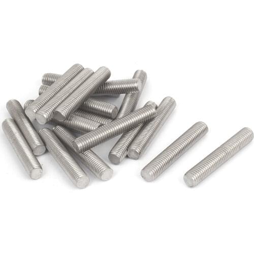 UXCELL M12 X 70Mm 304 Stainless Steel Right Hand Thread Fully Threaded Rod Stud 20Pcs