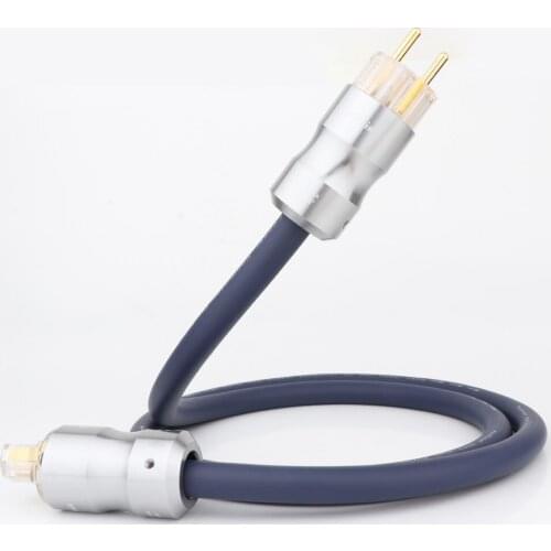 Preffair D503 Hi End Copper SCHUKO Power Cable Gold plated EU power plug cable hifi power cord cable for DVD CD AMP power line