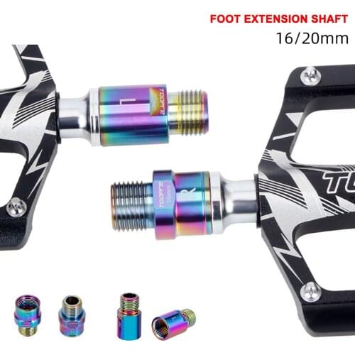 1 Pair Bicycle Pedal Extender Chromium-Molybdenum Steel MTB Road Bicycle Dazzling Pedal Axle Extension Shaft Extender