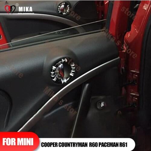 2/4PCS Interior Door Handle Cover Ring Trims Decor Stickers Car-Styling Accessories For Mini Cooper Countryman R60 Paceman R61