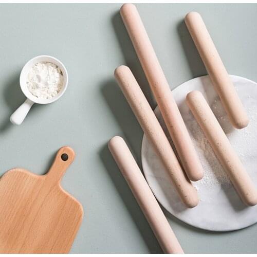 2021 Rolling Pins Set Silicone Oil Brush Pastry Cutter Wooden Rolling Pin for Baking Pizza Dough Pie Cookie