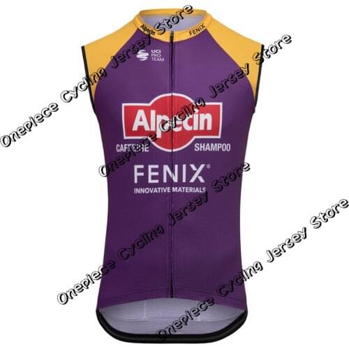 Alpecin Fenix 2021 Windproof Cycling Vest Sleeveless Jersey Summer France Tour Bike Clothing Men Mountain Road Bicycle MTB Ropa