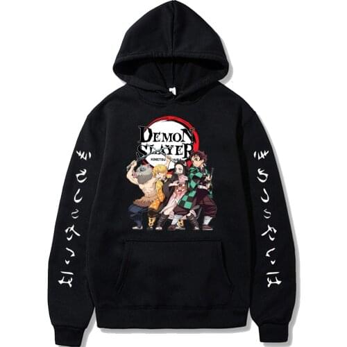 2020 fashion Demon Slayer Hoodies Streetwear Demon Slayer pullover Sweatshirt Men Fashion autumn winter Hip Hop hoodie pullover