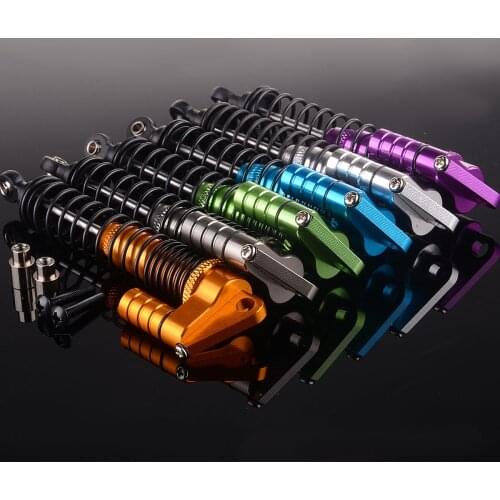 2P RC Aluminum Double Suspension Adjustable Piggyback Shocks 105MM Gold 108004
