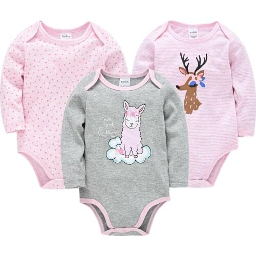 Romper Baby Girl Clothes Outfit Cartoon Cotton roupa de bebe 3PCS Long Sleeve Newborn Toddler Boy Romper Autumn Baby Clothing