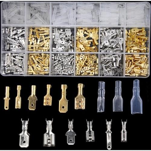 540pcs 2.8/4.8/6.3mm Crimp Terminals Insulated Seal Electrical Wire Connectors Crimp Terminal Connector Assortment Kit
