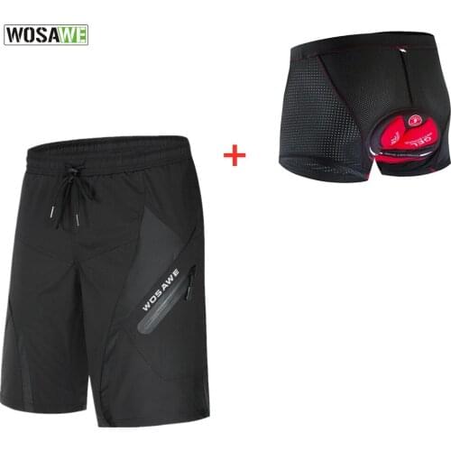 5D Gel Pad Cycling Shorts Mens Bike Underwear Riding Trousers Shockproof Mountain Bike Downhill Shorts Boys Bicycle Shorts