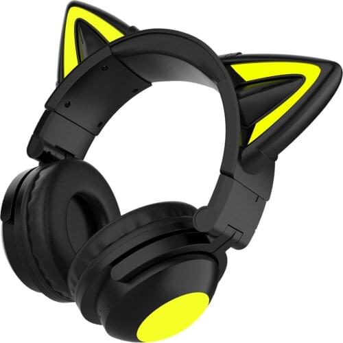 Bluetooth Wireless Headphones Gaming Headsets Stereo Sound, Soft Earpads, Cat Ear Headsets for Travel/Work