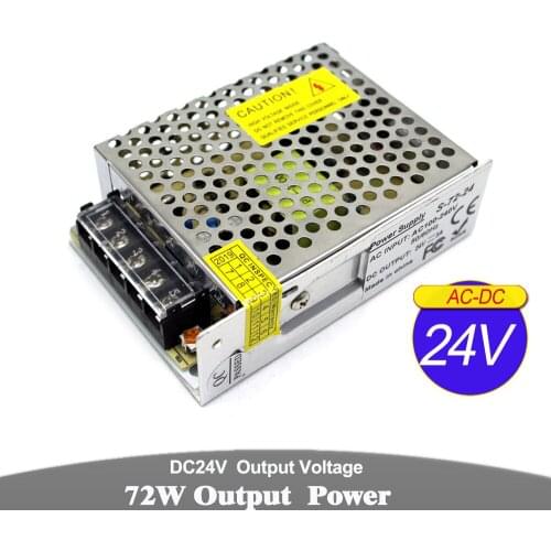72W 24V DC Power supply Unit AC-DC Transformer 100-240V AC To DC24V SMPS For LED Lighting CCTV Printer Radio Stepper Monitor