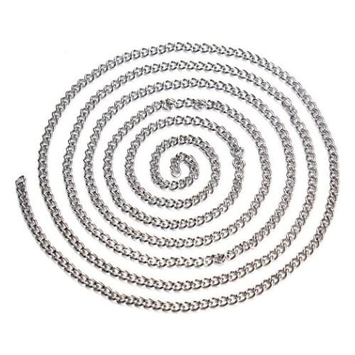 5meter/lot 1.2mm stainless steell Side Chains Steel for DIY Jewelry bracelet necklace Chain Making Crafts fg4sd