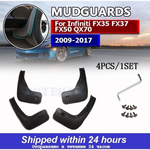 Mudflaps For Infiniti FX35 FX37 FX50 QX70 2009 - 2017 Mud Flaps Splash Guards Mudguards Front Rear 2011 2012 2012 2014 2015 201