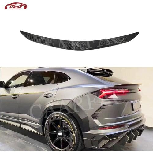 Dry Carbon Fiber Material Rear Trunk Lip Spoiler FRP Unpainted Bumper Cover Wings Case For Lamborghini Urus