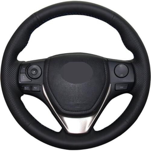 Car Steering Wheel Cover Black Artificial Leather For Toyota RAV4 2013-2019 Corolla 2014-2019 Auris 2013-2016 Scion iM 2016
