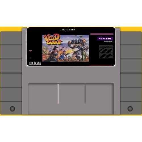 Good Quality 46 Pin 16 Bit Wild Guns Grey Game Card For USA NTSC Game Player