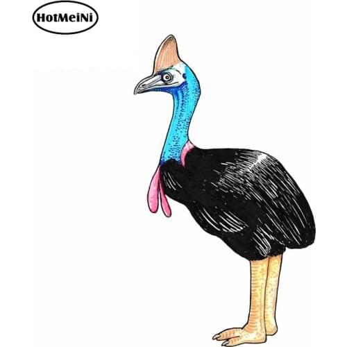 HotMeiNi 13cm x 7.7cm for TOstrich Black Hat Windshield Car Stickers Cartoon Trunk Camper Truck Decal for VAN Refrigerator RV