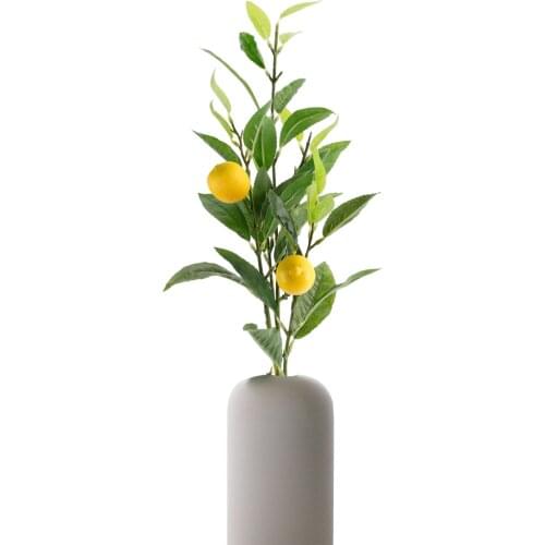 Imitation Plants Lemon Artificial Branch Decor Party Simulation Wedding For Flower Arrangement Home LemonTree Yellow Berries