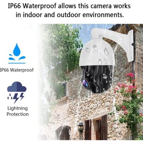 JideTech PTZ WiFi 20x Zoom Surveillance Network Camera 1000 Feet Field Of View Detection Alarm Two-Way Audio Automatic Tracking