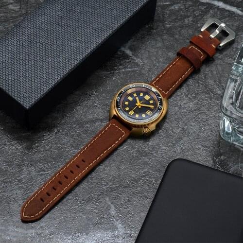 Quality Crazy Horse Leather Watchbands 20mm 22mm 24mm Vintage Strap Women Men Watch Accessories For Panerai Buckle Quick Release