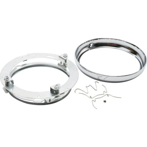Motorcycle 7" Headlight Trim Ring & Mounting Bracket Ring For Harley Touring Models 1994-2013 Softail Models 1991-2013