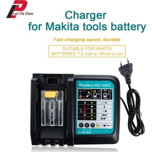DC18RC For MAKITA 6A Rapid Charger Lithium-Ion Battery DC18RA BL1830 BL1850 BH1220 BH1220B, BH1220C BH1420 BL1815 BL1840
