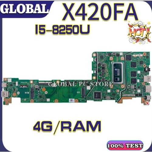 KEFU Motherboards X420F Laptop motherboard for ASUS X420FA X420 100% TEST original mainboard I5-8250U 4G RAM