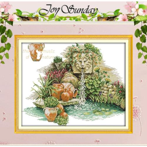 The Pool Patterns Counted Cross Stitch 11CT 14CT Cross Stitch Set Wholesale Scenery Cross-stitch Kit Embroidery Needlework