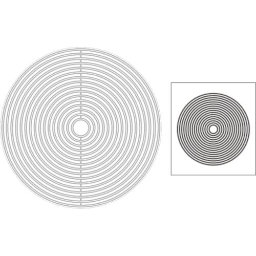 2020 New Hot Basic Circle Border Nesting Mould Background Edge Wave Metal Cutting Dies and For Scrapbooking Foil Crafts No Stamp