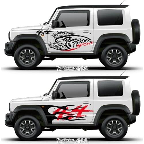 New jimny car sticker exterior decoration modified flame boar pattern FOR jimny body sticker coating