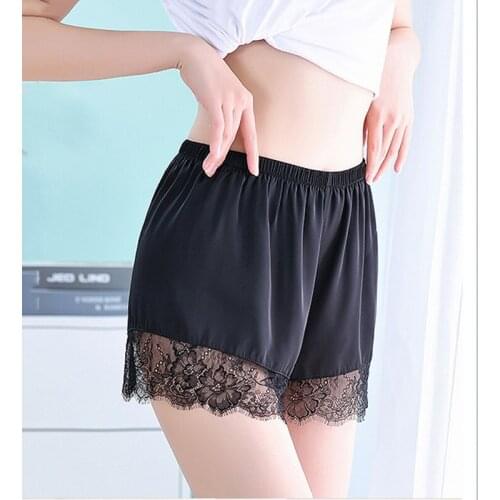 New High-End Fashion Ice Silk Ladies Shorts Thin Lace Ladies Safety Pants Outer Wear Sexy Leggings