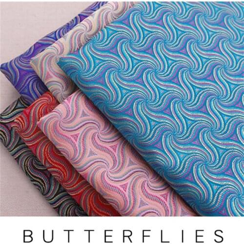 NW105 High Quality Nylon Fabric Butterflies Womens Childrens Shirt with Satin Fabric Brocade DIY Sewing Materials