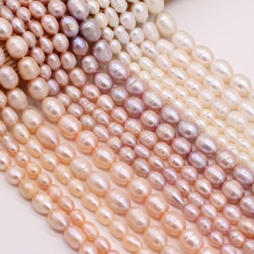 Wholesale 2021 New Natural Freshwater Rice-shaped A Pearl for Jewelry Making DIY Elegant Necklace Bracelet Accessories Gift