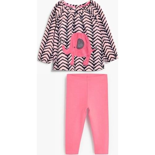 Autumn Toddler Girl Clothes Kids Elephant Cotton T Shirts + Pants 2 Pcs Suit Cartoon Sets Girl Christmas Outfit Tracksuit Outfit