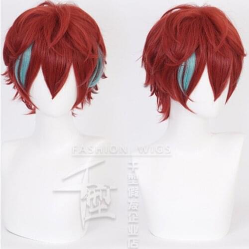 Anime Division Rap Battle Wig Doppo Kannonzaka Short Mixed Color Hair Cosplay Wig Role Play Halloween Hair Synthetic 30cm