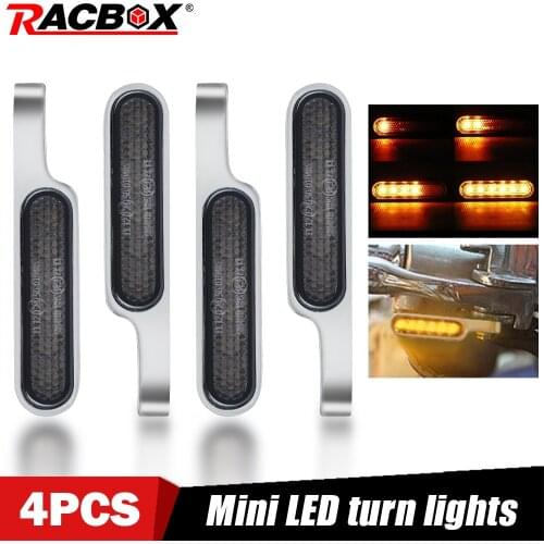 Flowing Water Universal Mini LED Motorcycle Turn Signal Light Brake Clutch Lever Flashers For Honda Yamaha Kawasaki Suzuki ATV