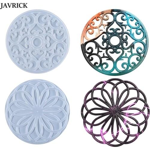 Mandala Placemat Epoxy Resin Mold Coaster Cup Mat Casting DIY Silicone Molds Crafts Home Decorations Jewelry Making Tools