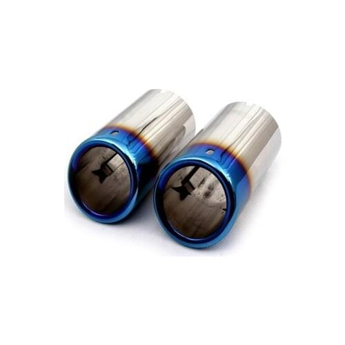 Blue Framed Muffler Tips (Bolt-On Style) FOR Golf MK7