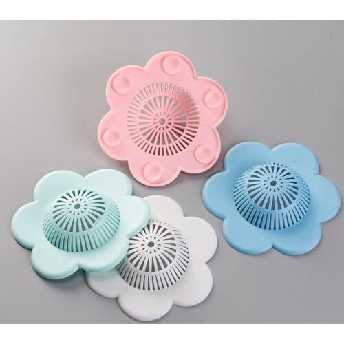 Flower-shaped Kitchen Sink Drain Strainer Hair Filter Sink Pad Sewer Bathroom Floor Plug Kitchen Anti-clogging Bath Cover